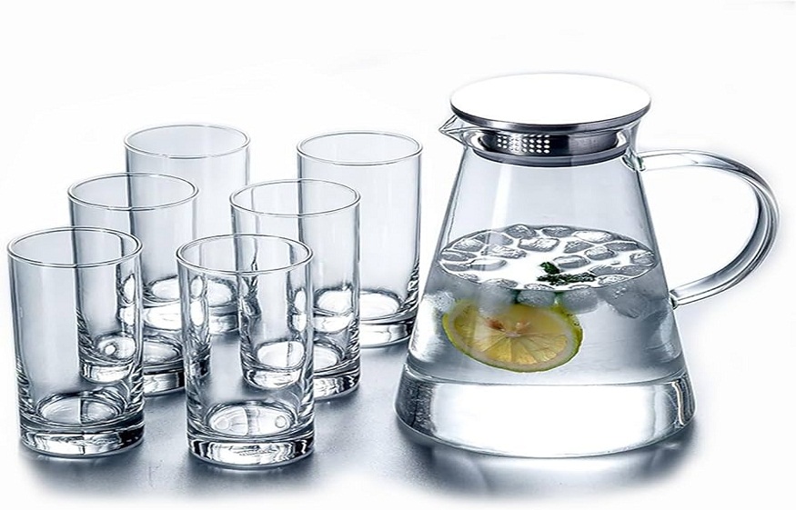 personalized glass water pitcher